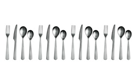 Normann Cutlery all pieces 16 in a giftbox on white background